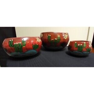 3 Beautiful Southwestern Succulent Pottery Planters